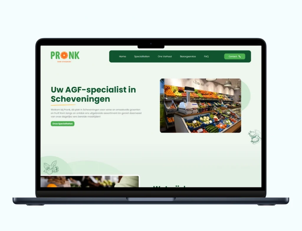 Website Pronk Groente & Fruit